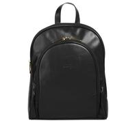 Cityrucksack CLUTY, Damen, Gr. B/H/T: 30cm x 25cm x 12cm, onesize, schwarz, Leder, Rindsleder, unifarben, Rucksäcke Cityrucksack, echt Leder, Made in Italy (545196-0) schwarz