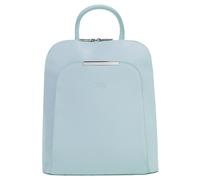 Cityrucksack CLUTY, Gr. B/H/T: 32cm x 28cm x 12cm, onesize, blau (hellblau), Rindsleder, Leder, Strukturmuster, casual, Rucksäcke, echt Leder, Made in Italy (93989055-0) hellblau