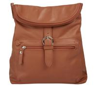 Cityrucksack FORTY, Damen, Gr. B/H/T: 28cm x 30cm x 8cm, onesize, braun (cognac), Leder, Rindsleder, Rucksäcke Cityrucksack, echt Leder, Made in Italy (34024110-0) cognac