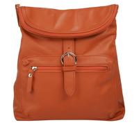 Cityrucksack FORTY, Damen, Gr. B/H/T: 28cm x 30cm x 8cm, onesize, orange, Leder, Rindsleder, Rucksäcke Cityrucksack, echt Leder, Made in Italy (66226750-0) orange