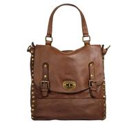 Cityrucksack FORTY, Damen, Gr. B/H/T: 32cm x 28cm x 8cm, onesize, braun (cognac), Leder, Rindsleder, Rucksäcke Cityrucksack, echt Leder, Made in Italy (56267647-0) cognac
