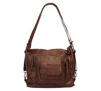 Cityrucksack FORTY, Damen, Gr. B/H/T: 40cm x 33cm x 18cm, onesize, braun (cognac), Leder, Rindsleder, Retro, Rucksäcke Cityrucksack, echt Leder, Made in Italy (92315642-0) cognac