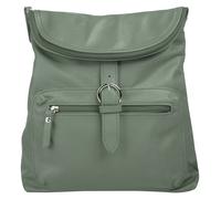 Cityrucksack FORTY, Damen, Gr. B/H/T: 28cm x 30cm x 8cm, onesize, grün, Leder, Rindsleder, leicht glänzend, unifarben, Rucksäcke Cityrucksack, echt Leder, Made in Italy (61428657-0) grün