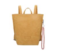 Cityrucksack FRITZI AUS PREUSSEN "Fritzi33N", Damen, Gr. B/H/T: 10cm, gelb (senf), Polyurethane, Rucksäcke Cityrucksack, mit abnehmbarer Schlüsselschlange (35260806-0) senf