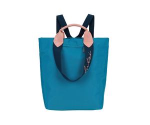 Cityrucksack FRITZI AUS PREUSSEN "Ju", Damen, Gr. B/H/T: 17cm, blau, pink, Nylon, unifarben, Rucksäcke Cityrucksack, in modischem Design (34252353-0) blau, pink