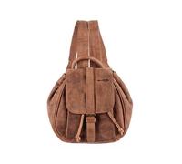 Cityrucksack GREENLAND NATURE "Montenegro", Damen, Gr. B/H/T: 26cm x 26cm x 11cm, braun, Rindsleder, Rucksäcke Cityrucksack, mit praktischem Reißverschluss-Rückfach (20047722-0) braun