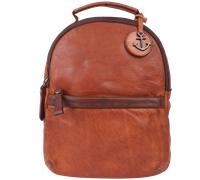 Cityrucksack HARBOUR 2ND "Carissa", Gr. B/H/T: 22cm x 9cm x 27cm, braun (cognac), Rindsleder, Rucksäcke Cityrucksack, Freizeitrucksack Arbeitsrucksack Schulrucksack (83078615-0) cognac