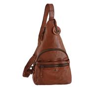 Cityrucksack HARBOUR 2ND "Merlin", Damen, Gr. B/H/T: 23cm x 38cm x 5cm, braun (charming cognac), Leder, Rucksäcke Cityrucksack, Umhängetasche Freizeitrucksack (50829844-0) charming cognac