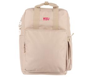 Cityrucksack LEVI'S, Gr. B/H/T: 27cm x 45cm x 14cm, grau (taupe), Polyester, Rucksäcke Cityrucksack, Freizeitrucksack, Schulrucksack, Arbeitsrucksack (41542608-0) taupe
