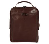 Cityrucksack PIKÉ, Damen, Gr. B/H/T: 27cm x 36cm x 7cm, onesize, braun, Leder, Rindsleder, Rucksäcke Cityrucksack, echt Leder, Made in Italy (032286-0)