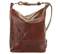 Cityrucksack PIKÉ, Damen, Gr. B/H/T: 33cm x 30cm x 18cm, onesize, braun, Leder, Rindsleder, Rucksäcke Cityrucksack, echt Leder, Made in Italy (065876-0)