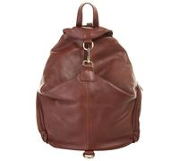 Cityrucksack PIKÉ, Damen, Gr. B/H/T: 35cm x 30cm x 18cm, onesize, braun, Leder, Rindsleder, beschichtet, leicht glänzend, Rucksäcke Cityrucksack, echt Leder, Made in Italy (061557-0)