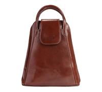 Cityrucksack PIKÉ "FATA BUONA", Damen, Gr. B/H/T: 29cm x 25cm x 9cm, onesize, braun, Leder, Rindsleder, beschichtet, leicht glänzend, Rucksäcke Cityrucksack, echt Leder, Made in Italy (244935-0)