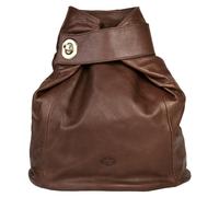 Cityrucksack PIKÉ "PIKÉ Damen Cityrucksack echt Leder, Made in Italy", Damen, Gr. B/H/T: 31cm x 29cm x 16cm, onesize, braun, Leder, Rindsleder, beschichtet, leicht glänzend, Rucksäcke Cityrucksack, ec