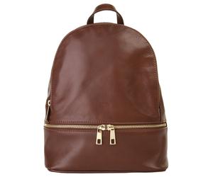 Cityrucksack PIKÉ "PIKÉ Damen Rucksack echt Leder, Made in Italy", Damen, Gr. B/H/T: 28cm x 24cm x 9cm, onesize, braun, Leder, Rindsleder, Rucksäcke Cityrucksack, echt Leder, Made in Italy (254593-0)