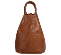 Cityrucksack PIKÉ "PIKÉ Damen Rucksack echt Leder, Made in Italy", Damen, Gr. B/H/T: 29cm x 25cm x 13cm, onesize, braun, Leder, Rindsleder, leicht glänzend, Rucksäcke Cityrucksack, echt Leder, Made in