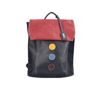 Cityrucksack RIEKER, Damen, Gr. B/H/T: 26cm x 32cm x 13,5cm, bunt (dunkelblau, rot), unifarben mit Farbeinsätzen, Rucksäcke Cityrucksack, Freizeitrucksack, Shoppingrucksack mit bunten Akzenten (873805