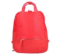 Cityrucksack RIEKER, Damen, Gr. B/H/T: 27cm x 33cm x 10cm, rot, Lederimitat, Textil, unifarben, Rucksäcke Cityrucksack, Freizeitrucksack mit verstellbaren Schulterriemen (32164100-0) rot