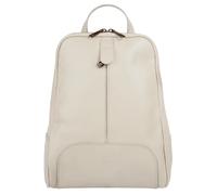 Cityrucksack SAMANTHA LOOK, Damen, Gr. B/H/T: 20cm x 32cm x 6cm, onesize, beige, Leder, Rindsleder, leicht glänzend, unifarben, Rucksäcke Cityrucksack, echt Leder, Made in Italy (63652659-0) beige