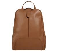 Cityrucksack SAMANTHA LOOK, Damen, Gr. B/H/T: 20cm x 32cm x 6cm, onesize, braun (cognac), Leder, Rindsleder, leicht glänzend, unifarben, Rucksäcke Cityrucksack, echt Leder, Made in Italy (54694522-0) 