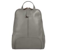 Cityrucksack SAMANTHA LOOK, Gr. B/H/T: 20cm x 32cm x 6cm, grau, Rindsleder, Leder, klassisch, Rucksäcke, echt Leder, Made in Italy (17340239-0) grau