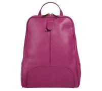 Cityrucksack SAMANTHA LOOK, Gr. B/H/T: 20cm x 32cm x 6cm, onesize, pink, Leder, Rindsleder, Rucksäcke Cityrucksack, echt Leder, Made in Italy (20647505-0) pink