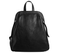 Cityrucksack SAMANTHA LOOK, Damen, Gr. B/H/T: 25cm x 30cm x 12cm, onesize, schwarz, Leder, Rindsleder, Rucksäcke Cityrucksack, echt Leder, Made in Italy (25164806-0) schwarz