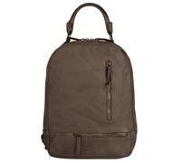 Cityrucksack SAMANTHA LOOK, Damen, Gr. B/H/T: 27cm x 36cm x 13cm, onesize, grau (taupe), Leder, Rindsleder, Retro, Rucksäcke Cityrucksack, echt Leder, Made in Italy (84663652-0) taupe