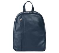 Cityrucksack SAMANTHA LOOK, Damen, Gr. B/H/T: 29cm x 9cm, onesize, blau, Leder, Rindsleder, Rucksäcke Cityrucksack, Echt Leder, Made in Italy (30594116-0) blau