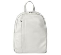 Cityrucksack SAMANTHA LOOK, Damen, Gr. B/H/T: 29cm x 9cm, onesize, weiß, Leder, Rindsleder, Rucksäcke Cityrucksack, Echt Leder, Made in Italy (65749740-0) weiß