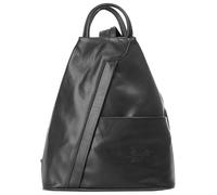 Cityrucksack SAMANTHA LOOK, Damen, Gr. B/H/T: 30cm x 24cm x 13cm, onesize, schwarz, Leder, Rindsleder, Rucksäcke Cityrucksack, echt Leder, Made in Italy (27378027-0) schwarz
