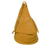 Cityrucksack SAMANTHA LOOK, Damen, Gr. B/H/T: 30cm x 25cm x 10cm, onesize, gelb, Leder, Rindsleder, unifarben, Rucksäcke Cityrucksack, echt Leder, Made in Italy (12813067-0) gelb