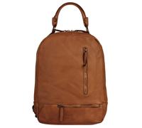 Cityrucksack SAMANTHA LOOK, Damen, Gr. B/H/T: 27cm x 36cm x 13cm, onesize, braun (cognac), Leder, Rindsleder, Retro, Rucksäcke Cityrucksack, echt Leder, Made in Italy (72221955-0) cognac