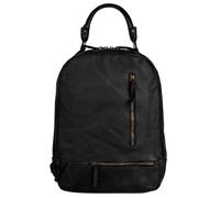 Cityrucksack SAMANTHA LOOK, Damen, Gr. B/H/T: 27cm x 36cm x 13cm, onesize, schwarz, Leder, Rindsleder, Retro, Rucksäcke Cityrucksack, echt Leder, Made in Italy (89974863-0) schwarz