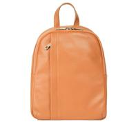 Cityrucksack SAMANTHA LOOK "SAMANTHA LOOK Damen Rucksack Echt Leder, Made in Italy", Damen, Gr. B/H/T: 29cm x 9cm, onesize, orange, Leder, Rindsleder, leicht glänzend, unifarben, Rucksäcke Cityrucksac