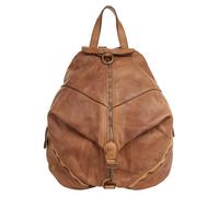 Cityrucksack SAMANTHA LOOK "SAMANTHA LOOK Damen Rucksack echt Leder, Made in Italy", Damen, Gr. B/H/T: 35cm x 33cm x 7cm, onesize, braun (cognac), Leder, Rindsleder, beschichtet, Rucksäcke Cityrucksac