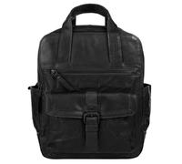 Cityrucksack SPIKES & SPARROW, Damen, Gr. B/H/T: 25cm x 30cm x 8cm, onesize, schwarz, Leder, Rindsleder, Rucksäcke Cityrucksack, echt Leder (52052915-0)