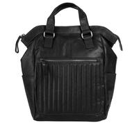 Cityrucksack SPIKES & SPARROW, Damen, Gr. B/H/T: 25cm x 31cm x 12cm, onesize, schwarz, Leder, Rindsleder, Rucksäcke Cityrucksack, echt Leder (22092230-0)