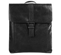 Cityrucksack SPIKES & SPARROW Gr. B/H/T: 28 cm x 31 cm x 8 cm, schwarz Rucksäcke echt Leder (61347145-0)