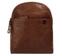 Cityrucksack SPIKES & SPARROW "SPIKES & SPARROW Damen Rucksack BACKPACK echt Leder", Damen, Gr. B/H/T: 23cm x 27cm x 10cm, onesize, braun (cognac), Leder, Rindsleder, leicht glänzend, unifarben, Rucks