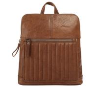 Cityrucksack SPIKES & SPARROW "SPIKES & SPARROW Damen Rucksack echt Leder", Damen, Gr. B/H/T: 25cm x 29cm x 3cm, onesize, braun (cognac), Leder, Rindsleder, leicht glänzend, unifarben, Rucksäcke Cityr