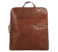 Cityrucksack SPIKES & SPARROW "SPIKES & SPARROW Damen Rucksack echt Leder", Damen, Gr. B/H/T: 29cm x 25cm x 8cm, onesize, braun (cognac), Leder, Rindsleder, leicht glänzend, unifarben, Rucksäcke Cityr