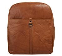 Cityrucksack SPIKES & SPARROW "SPIKES & SPARROW Damen Rucksack echt Leder", Damen, Gr. B/H/T: 30cm x 25cm x 5cm, onesize, braun (cognac), Leder, Rindsleder, unifarben, Rucksäcke Cityrucksack, echt Led