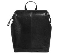Cityrucksack SPIKES & SPARROW "SPIKES & SPARROW Damen Rucksack echt Leder", Damen, Gr. B/H/T: 30cm x 27cm x 10cm, onesize, schwarz, Leder, Rindsleder, unifarben, Rucksäcke Cityrucksack, echt Leder (82