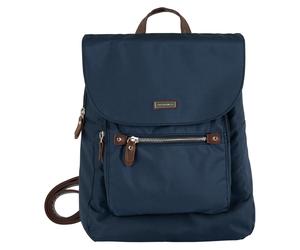 Cityrucksack TOM TAILOR "RINA", Damen, Gr. B/H/T: 26cm x 31cm x 8,5cm, blau, Nylon, unifarben, Rucksäcke Cityrucksack, mit super leichtem Gewicht (20548666-0) blau