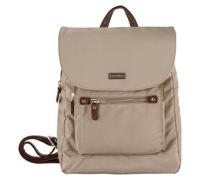 Cityrucksack TOM TAILOR "RINA", Damen, Gr. B/H/T: 29cm x 31cm x 8,5cm, grau (taupe), Nylon, unifarben, Rucksäcke Cityrucksack, mit super leichtem Gewicht (95337106-0) taupe