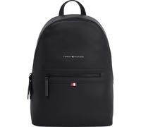 Cityrucksack TOMMY HILFIGER "Essential", Damen, Gr. B/H/T: 31cm x 40cm x 15cm, schwarz, Lederimitat, Basic, Rucksäcke Cityrucksack, für Laptops bis 14" (61824747-0)