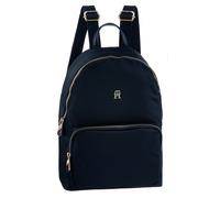 Cityrucksack TOMMY HILFIGER "POPPY NEW BACKPACK", Damen, Gr. B/H/T: 26cm x 36cm x 13cm, navy, Polyester, unifarben, Basic, Rucksäcke Cityrucksack, in dezentem Stil (33017343-0) navy