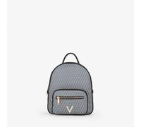 Cityrucksack VALENTINO BAGS "QUEEN RE", Damen, Gr. B/H/T: 27cm x 31cm x 10cm, grau (nero, multicolor), Lederimitat, Rucksäcke Cityrucksack, Damen Freizeitrucksack mit RV-Vordertasche mit zwei Fächern