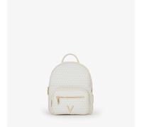 Cityrucksack VALENTINO BAGS "QUEEN RE", Damen, Gr. B/H/T: 27cm x 31cm x 10cm, weiß (ecru, multi), Lederimitat, Rucksäcke Cityrucksack, Damen Freizeitrucksack mit RV-Vordertasche mit zwei Fächern (9429